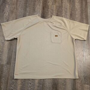 Walls Workwear Polyester Casual Beige Short Sleeve Pullover Shirt Size 2X